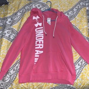 Pink under armor hoodie